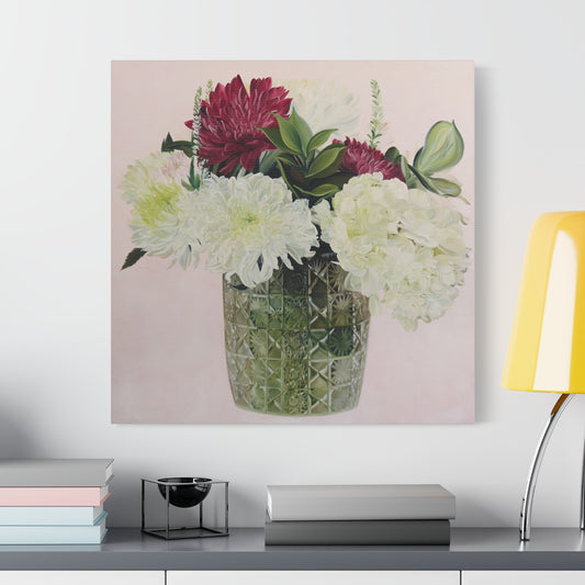 His Flowers, Luxurious Polycotton Canvas Art Print