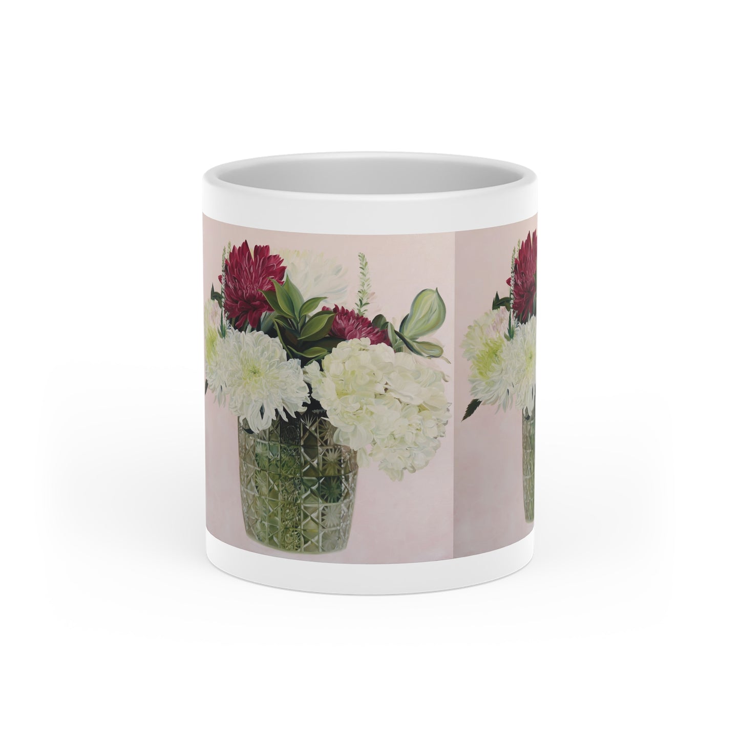 His Flowers, Heart Mug